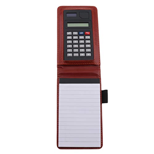 Faux Leather Hardcover Notizen Buch mit Taschenrechner , Rotbraun Cover