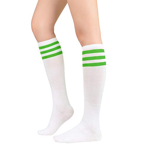 Image of Zando Striped Knee High Socks for Women Athletic Running Long Tube Socks Casual Knee High Stockings