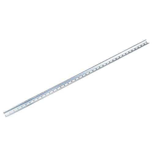 Profilé chapeau DIN robuste RS PRO en acier perforé en profondeur 1m