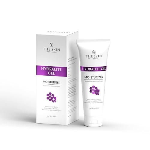 Image of HYDRALITE Gel Moisturizer for Face, Oil Free Hydrating Gel with Hyaluronic Acid, Water based Moisturizer for Oily & Acne Prone Skin, Non Comedogenic, 60 ml