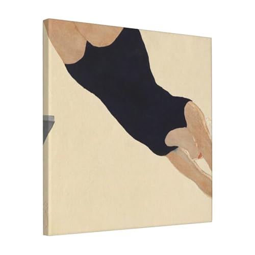 絵画 フレーム装飾画 恩地孝四郎 Diving キャンバスアート アートパネル 壁画 壁掛け 絵 モダンアート 版画 壁飾り 世界の名画 ポスター 40x40cm