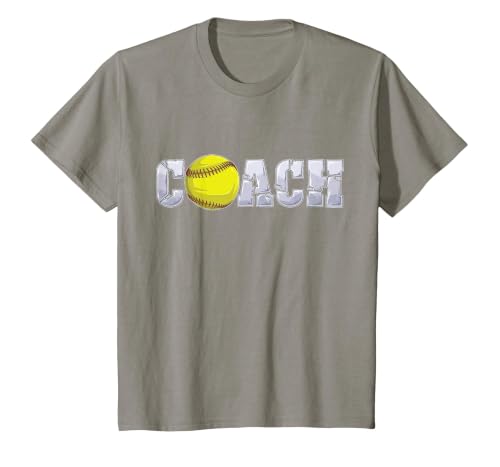Softball Coach Coaching Assistant Coach Softball Team Men T-Shirt, Youth, Slate Grey, X-Small