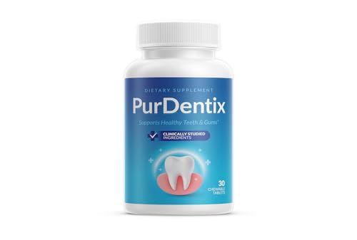 PurDentix Oral Health Probiotic 4-Strain Formula for Healthy Gums Teeth & Fresh Breath 30 Chewable Tablets