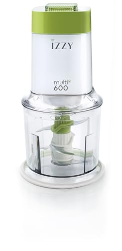 Benrubi IZZY Multi+ 600, der 6 Klingen Zerkleinerer, elektrischer Multizerkleinerer, Zwiebelschneider, Gemüseschneider, 600W, 600 ml Fassungsvermögen