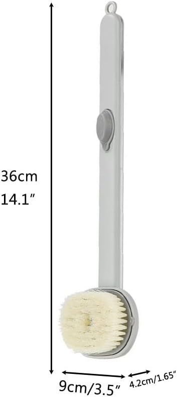 Long Handle Liquid Bath Brush Detachable Back Body Bath Scrubber Exfoliating Soap Dispensing Bath Brush