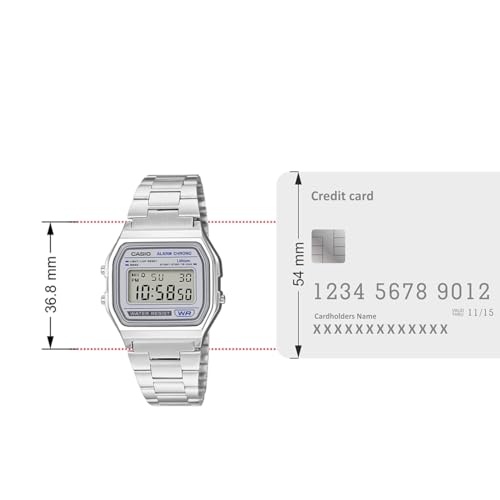 Image of Casio Vintage A158WEA-7DF Digital Silver Watch Unisex (D426)