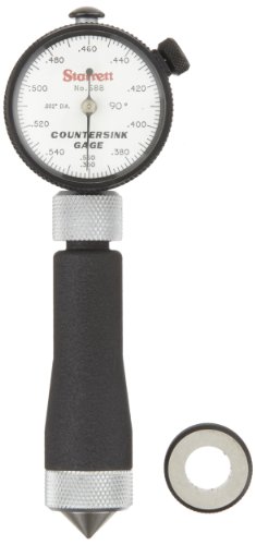 Starrett 688-3Zinch Medidor de avellanado de lectura, �ngulo de 90 grados, rango de 0,360-0,560