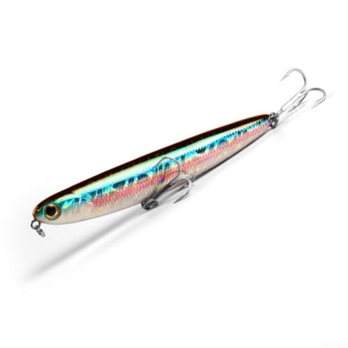 Señuelo de pesca de lubina y lucio, 11 cm, 13 g, cebo flotante con cuentas de sonido para fundición en aguas abiertas y visibilidad con poca luz (I)