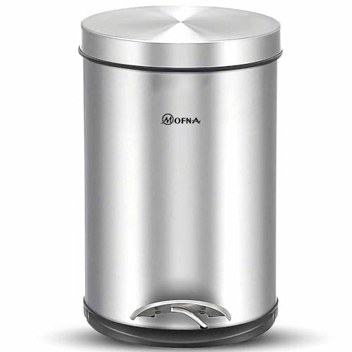 mofna Stainless Steel Plain Dustbin with Pedal, Trash Can, Wastebasket, Garbage Bin for Home, Office, Bathroom, Bedroom, Toilet, Outdoor, Indoor and Kitchen, (7×10 In -5 Liter, Silver), Pack of 1 mofna Stainless Steel Plain Dustbin with Pedal, Trash Can, Wastebasket, Garbage Bin for Home, Office, Bathroom, Bedroom, Toilet, Outdoor, Indoor and Kitchen, (7×10 In -5 Liter, Silver), Pack of 1