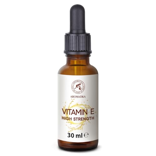 Alta Resistencia Pura Vitamina E 30 ml - Concentrado Vitamina E Gotas - Natural - Base Cosmética - Vitamina E para el Cuidado de la Piel - para Cara - Cabello - Uñas - Belleza