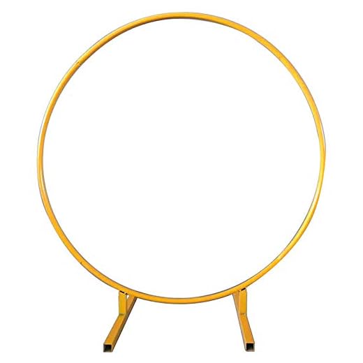 ZWJ Bröllop Bakgrund Arch Rekvisita Rund Dekoration Ring Iron Arch Guld Vit Två Färger Är Tillgängliga För Bröllop Födelsedag Graduation Season Festen Årsdag Firande,Gold,2m