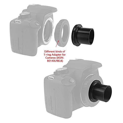 Astromania 1.25" Extendable Camera Adapter - For Either Prime-Focus Or Eyepiece-Projection Astrophotography With Refractors Or Reflector Telescopes - Threaded For Standard 1.25Inch Astronomy Filters #TOP5
