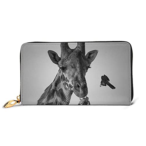 Grappige Dieren Giraffe Gedrukt Lederen Portemonnee Vrouwen Zip Purse Clutch Bag Reizen Creditcard Houder Portemonnee… - Image 3