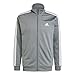 adidas Men's Basic 3-Stripes Tricot Track Suit, Grey, Large
