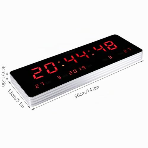Reloj de pared LED digital con numeros grandes para personas mayores 6