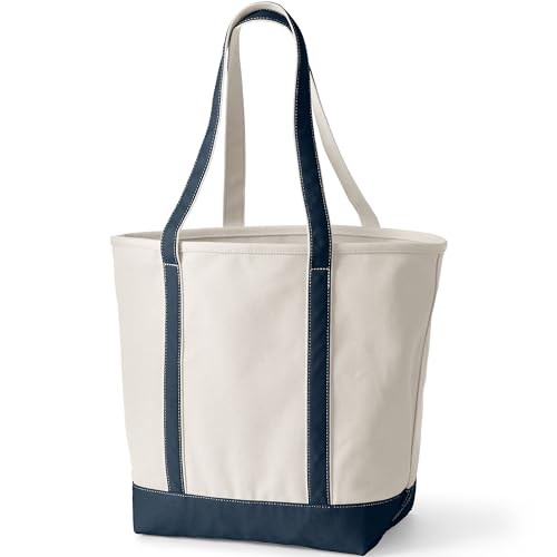 Lands' End Open Top Long Handle Canvas Tote Bag3