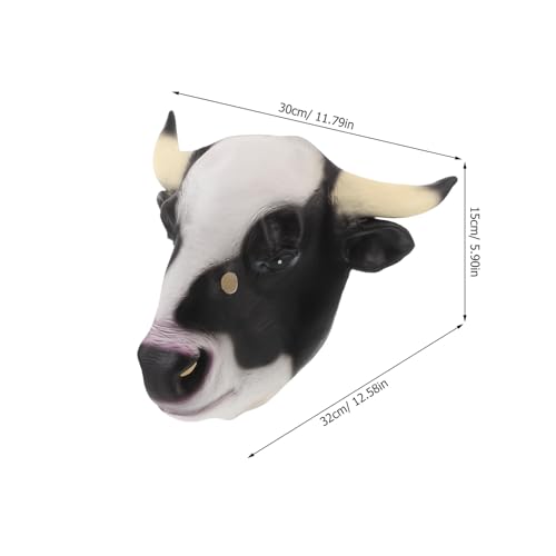 Masque vache réaliste latex Hemobllo avec structure légère et portable - 2