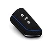 Sleutelhoes VF voor 3 toetsen autosleutel silicone cover sleutelhoes etui beschermhoes (.zwart blauw)