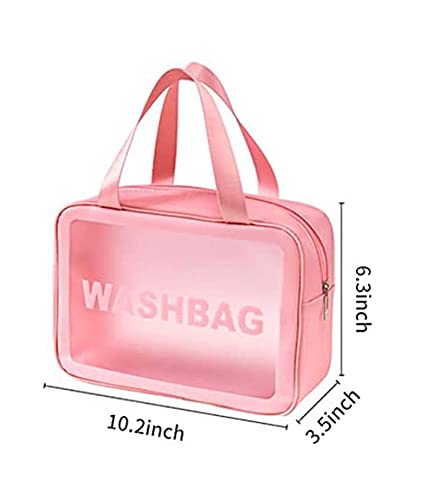 Xiaomin Necessaires de viagem transparentes para maquiagem, bolsa de higiene pessoal de PVC transpar