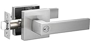 Berlin Modisch Quadratischer Türgriff-Set Satin-Nickel