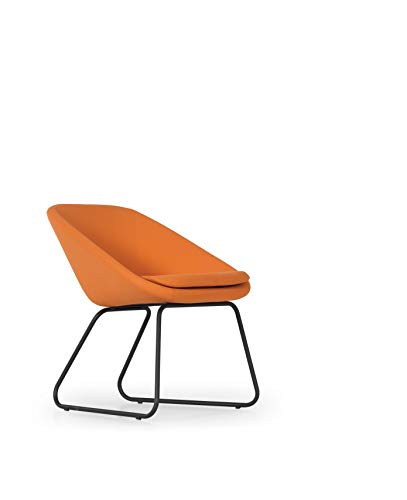 Alto Upholstered Accent Chair, Living Room Chair, Side Chair (Orange)