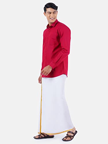 Image of RAMRAJ COTTON Men Full Sleeve Shirt | Prestigious Fit | Elegant Daily Formal Wear