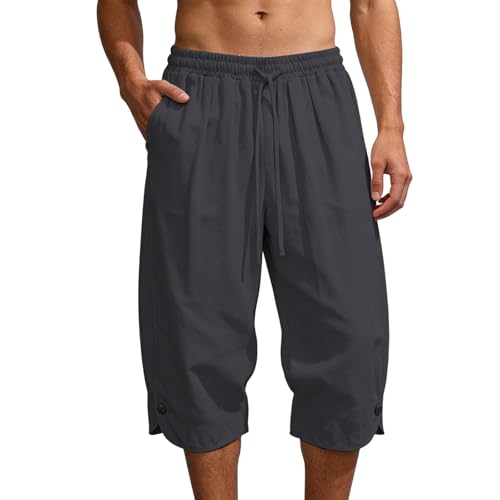 Pantalon en lin pour homme léger et aéré en coton extensible coupe décontractée