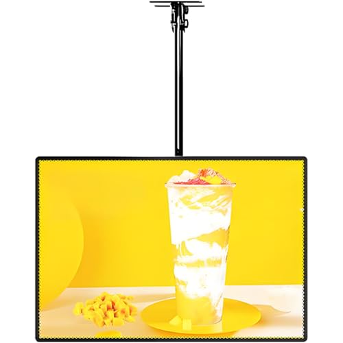 Caja de luz ultradelgada con Marco a presión, menú retroiluminado LED de bajo Consumo y Pantalla Digital, cartelera Mural Profesional retroiluminada. 60 * 70cm-Horizontal