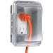 Taymac MM510C Single-Gang Horizontal/Vertical Weatherproof Receptacle Cover, 3.75 Inches Deep, Clear Finish