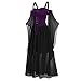 Goth Dress for Women 2025 Retro Cocktail Batwing Halloween Evening Fashion Plus Size Renaissance Medieval Dresses Purples XX-Large