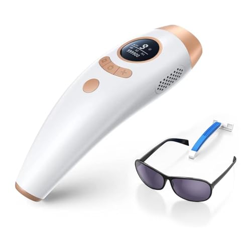 3-in-1 IPL-Laser-Haarentfernungsgerät für Frauen & Männer – Dauerhafte Haarentfernung mit 9 Energieleveln, 999.999 Blitzen, schmerzfrei & effektiv für Gesicht, Körper, Bikinizone, Beine und Achseln