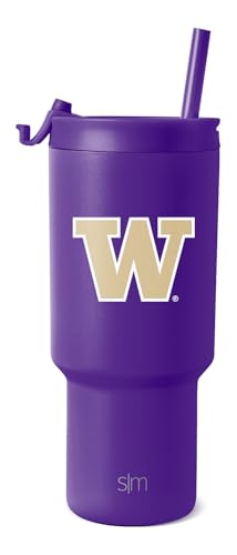 Image of Simple Modern Washington Huskies Tumbler with Straw | 30oz | Collegiate