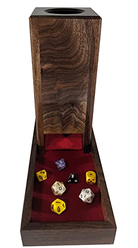 Dice Tower And Tray - Figured Walnut/Burl - Handcrafted In Tennessee #TOP4