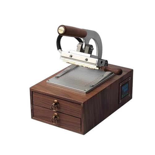 Box Type Hot Stamping Machine Handmade Leather Goods Logo Trademark Walnut Drawer Multifunctional Hot Stamping Machine AC 110-220V