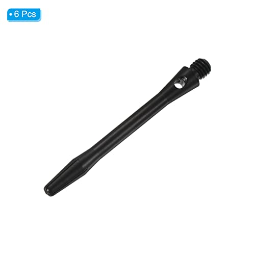Image of PATIKIL 45mm Dart Shafts, Medium 2BA Thread Aluminum Dart Stems Dart Accessories Throwing Fitting for Steel Tip - 6 Pack (Black)