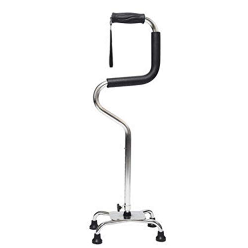 Béquille réglable canne polyvalente à quatre pattes ergonomique pour senior