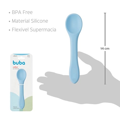 Kit Alimentação Bebê Buba: Pratinho com Ventosa, Bowl Silicone, Talheres Bambu, Babador Pega-Migalha