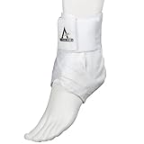 Active Ankle AS1 Pro Lace Up Ankle Brace, White Ankle Support with Laces for Men & Women, Protection & Sprain Support for Volleyball, Rugby, Basketball, Low Profile, White, Small