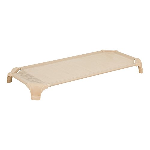 Image of Sprogs Heavy-Duty Stackable Standard Size 52 inchL Daycare Cots for Kids and Toddlers, Stacking Preschool Classroom Kids Cots for Sleeping, Resting, Naptime, Pack of 4, Natural Colors