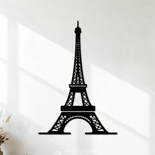tour Eiffel, monument emblématique de Paris, France Stickers gravés 36x51.8cm Plusieurs tailles disponibles Noir