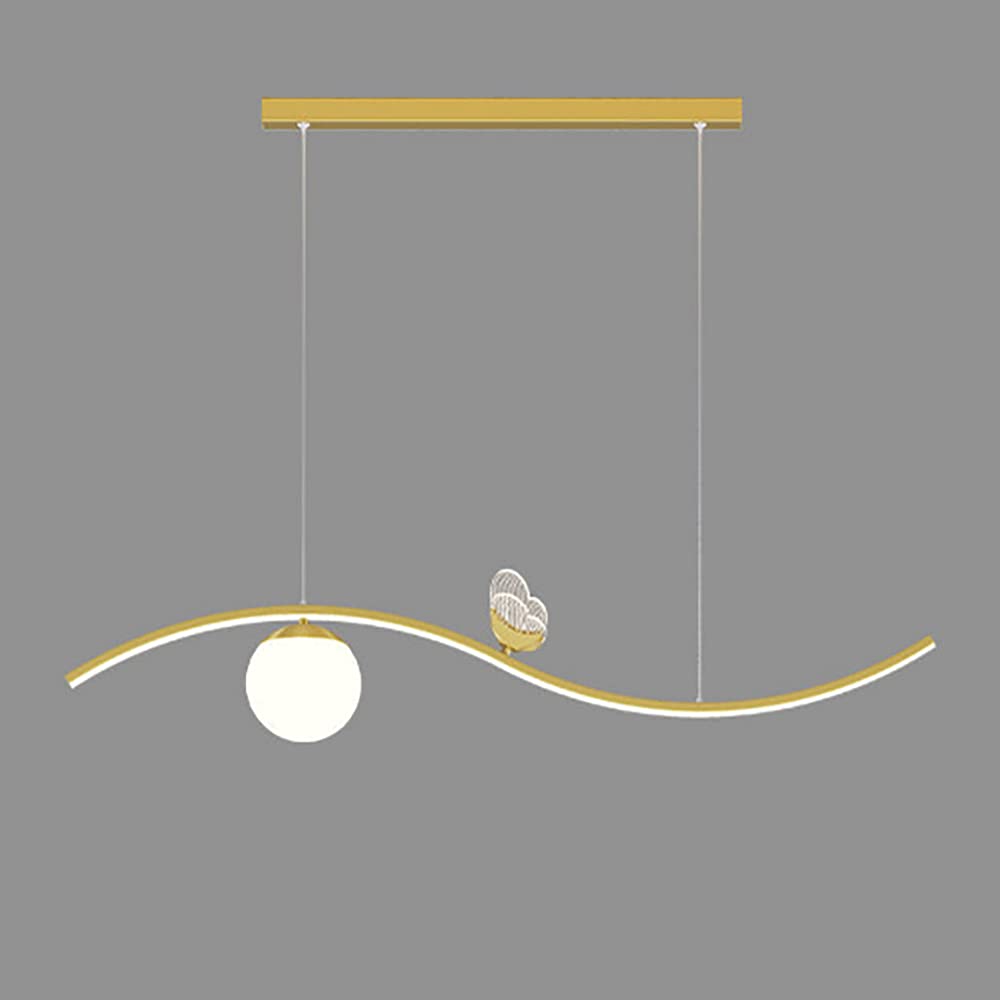 Suspension LED vague pour îlot de cuisine et repas moderne 32W