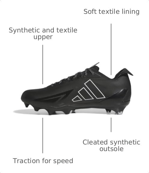 Image of adidas Mens Adizero Electric Football Sneakers Shoes - White