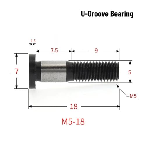 Rodamiento SG15 M5-18 en U de doble precisión con tornillos para voleibol pack de 4 unidades 2