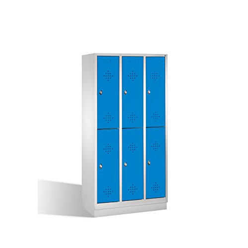 Preisvergleich Produktbild Doppelstöckiger Stahl-Garderobenschrank Classic