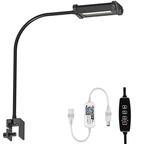Lominie Clip-On Aquarium Light Reef Lights For Coral Led Aquatic Plant Lighting, Full Spectrum Nano Fish Tank Light With Inline Timer, For 2-18 Gallon Small Aquarium Freshwater Planted, Black #TOP20