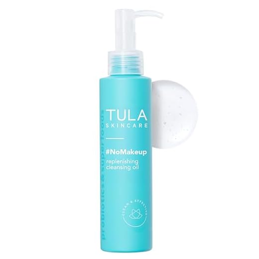 TULA Skin Care #nomakeup Replenishing Cleansing Oil - Oil Cleanser and Makeup Remover, Gently Clean and Remove Stubborn Makeup and Residue, 4.7 oz.