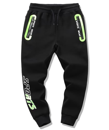 YOUNGSOUL Jungen Jogginghose Gefütterte Sporthosen Kinder Thermo Hose...