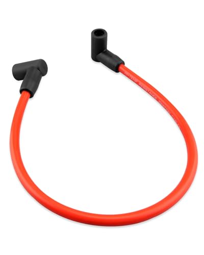 Ignition Coil Wire Fit for use with Blaster 2 and Blaster 3 Ignition coils in HEI Systems 8.5mm Silicone Red Wire Low Resistance 90 Boot Replace 84059