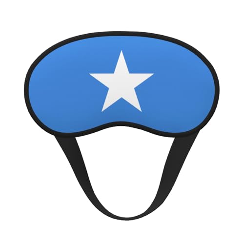Máscara opaca para dormir con bandera somalí, poliéster suave, antiluz, elegante, adecuado para hombres y mujeres, para el trabajo diario y viajes al aire libre.