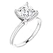 14K Solid Gold Handmade Engagement Ring 2.50 CT Princess Cut Moissanite Diamond Solitaire Wedding/Bridal Ring for Women/Her Propose Ring (White)